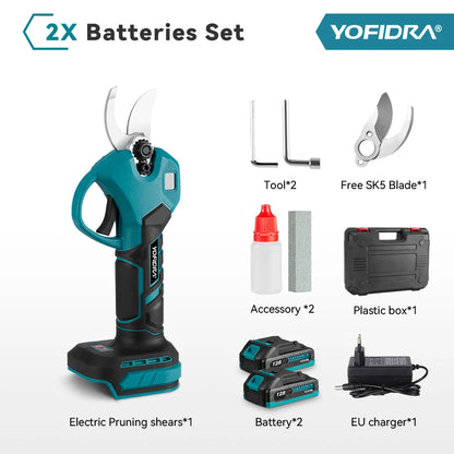 YOFIDRA 30mm Cordless Brushless Pruning Shears