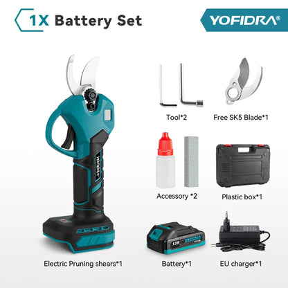 YOFIDRA 30mm Cordless Brushless Pruning Shears